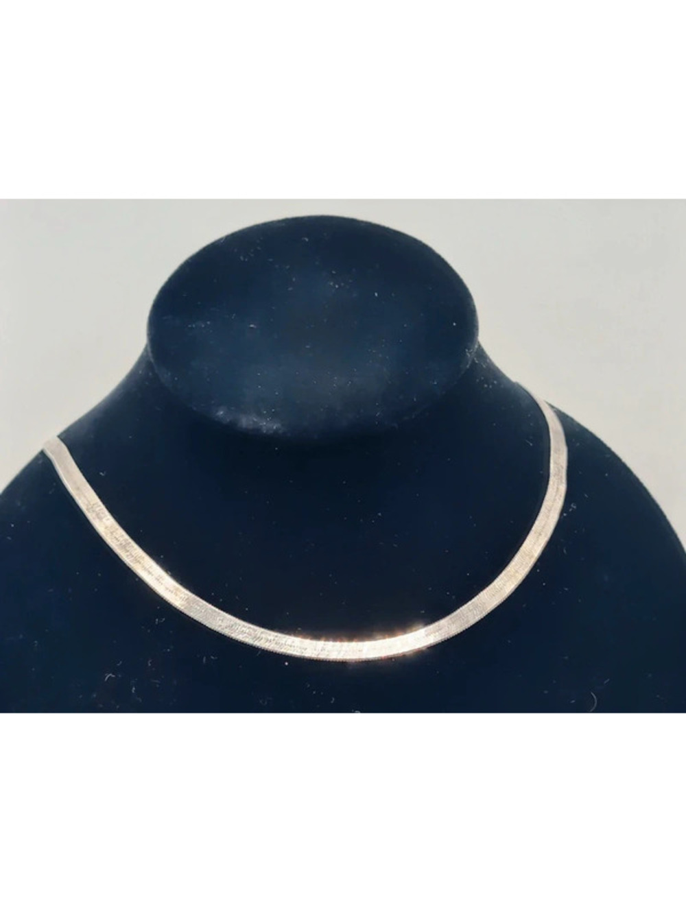 Vintage Italian 925 Sterling Silver Herringbone Chain Necklace 20" ALFI